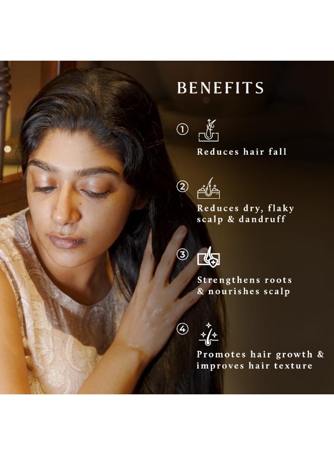 Old School Rituals 63-Herb Hair Oil Elixir | With Coconut, Bhringraj, Hibiscus, Amla & Vetiver | Strengthens Roots, Reduces Hair Fall, Promotes Growth | Natural & Clean Beauty Formula – 100ml - Image 4